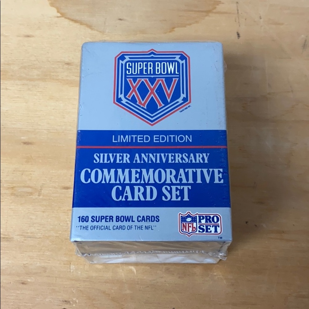 Pro set super bowl XXV silver commemorative set